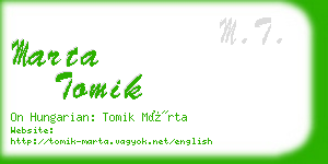 marta tomik business card